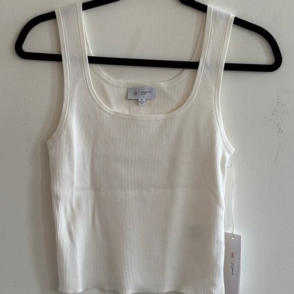 NEW AG Jeans - Yuri Fitted Tank - White - Size M - Picture 3 of 6